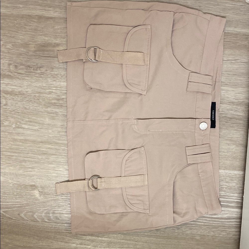Forever 21 Beige Mini Skirt